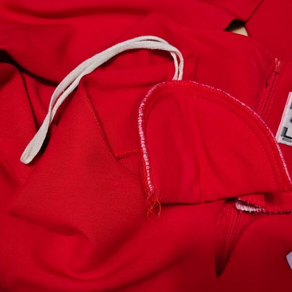 1980s Red Long Sleeves Sheath Midi Dress Willy's New York Co Size 18 - Picture 11 of 12